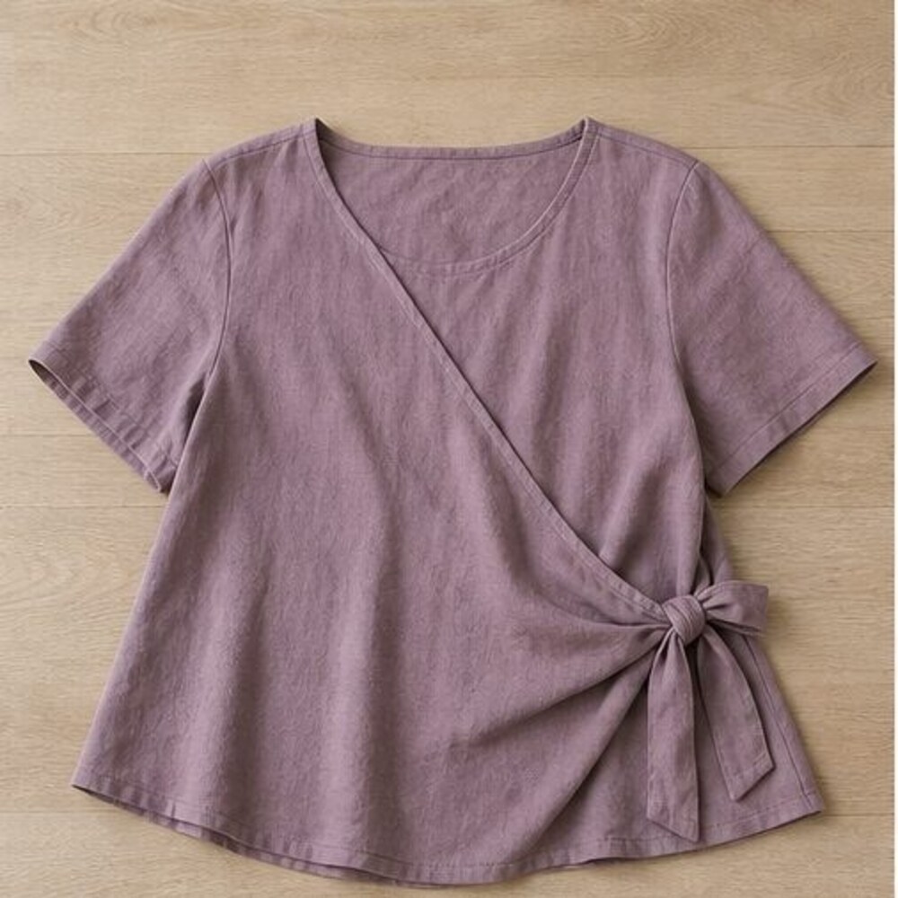 Mauve V Neck Top